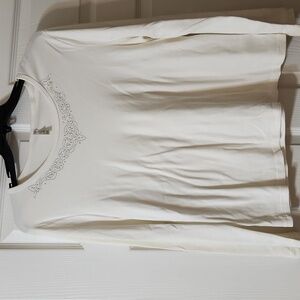 Elegant Silver Bead Trim Top